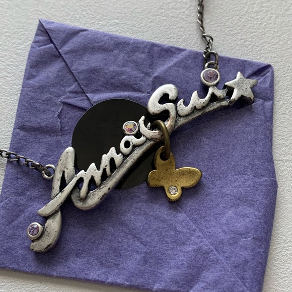 Anna Sui antique style necklace with crystals - Picture 2 of 3